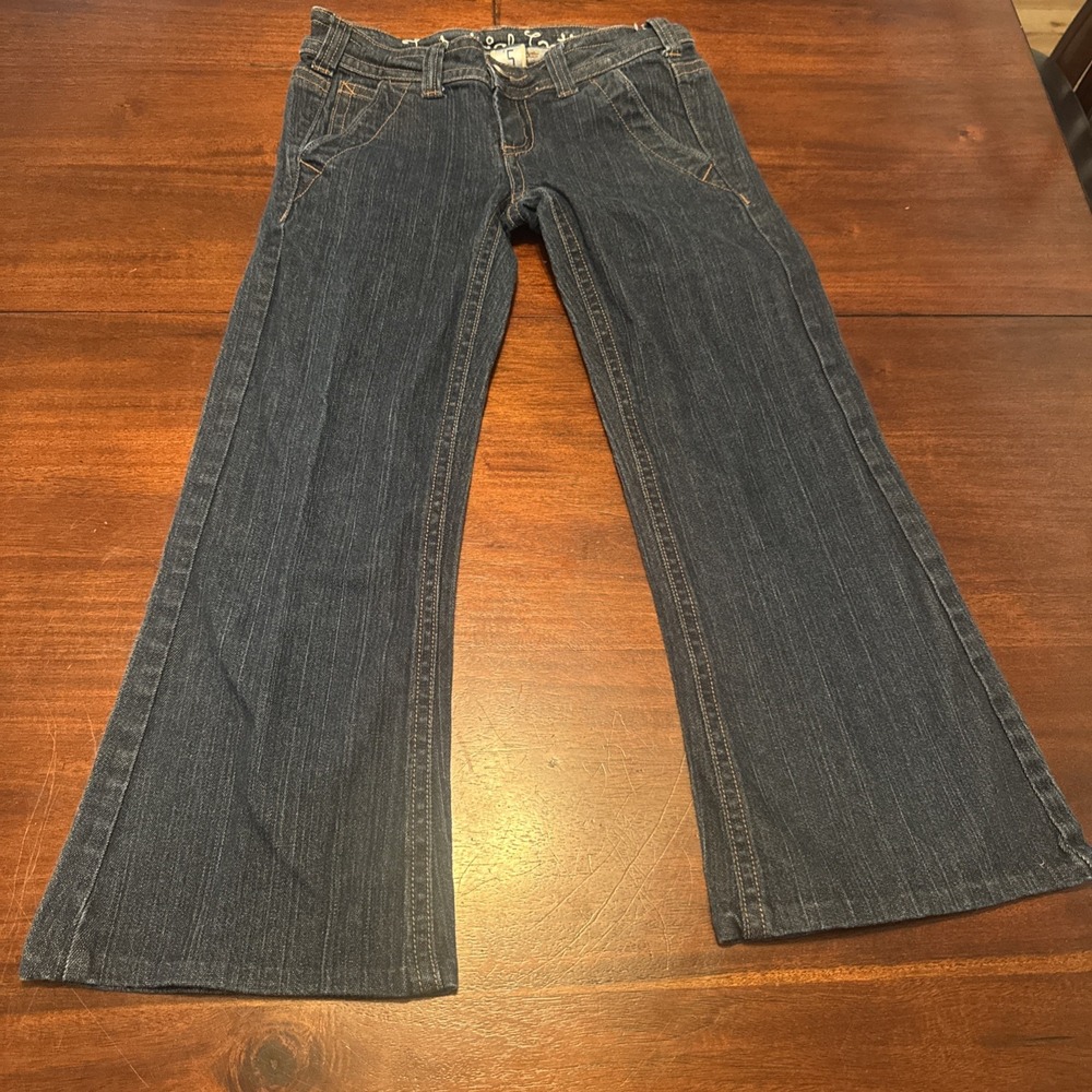 Industrial‎ Cotton Juniors Size 5 Bootcut Jeans Medium Wash Stretch Denim